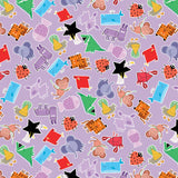 Happy Shapes Collection-Happy Animals-Purple-100% Cotton-60260102-03