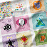 Happy Shapes Collection-Happy Shapes Book Panel 36" x 43.5"-Multi-100% Cotton-60260107P-01