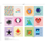Happy Shapes Collection-Happy Shapes Book Panel 36" x 43.5"-Multi-100% Cotton-60260107P-01