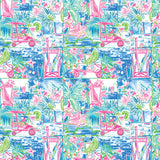 Par-fectly Putt Together Collection-Tee Time Tropics-Quilting Cotton- Blue -64260204-02