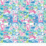 Par-fectly Putt Together Collection-Tee Time Tropics-Quilting Cotton- Blue -64260204-02