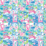 Par-fectly Putt Together Collection-Tee Time Tropics-Quilting Cotton- Blue -64260204-02