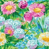 Par-fectly Putt Together Collection-Par The Daisy-Quilting Cotton-Green -64260208-01
