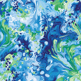 Treasure Tide Collection-Reefwave-Quilting Cotton- Blue -64260307-01