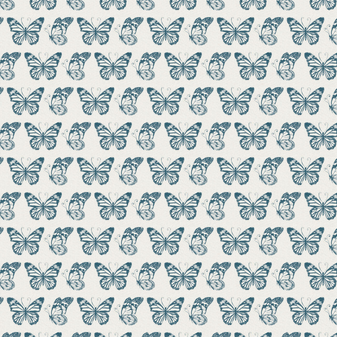 Garden Seeds Collection-Butterflies-Navy-100% Cotton 66230105-04