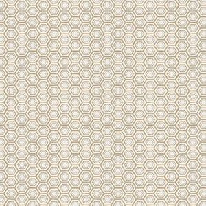 Collection Semences de Jardin-Hexagones-Brun Clair-100% Coton-66230107-03