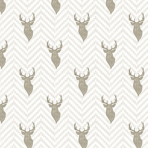 Fleece and Flannel 2024 Catalog-Rustic Textured Stags-Cream-Cotton Flannel-66230301B-01