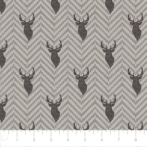 Fleece and Flannel 2024 Catalog-Rustic Textured Stags-Grey-Cotton Flannel-66230301B-02