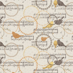 Song Bird Collection-Song Bird Melody-Cream-Quilting Fabrics-66240101-01