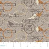 Song Bird Collection-Song Bird Melody-Taupe-Quilting Fabrics-66240101-02