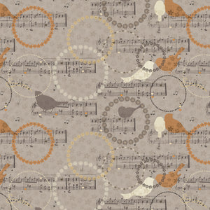 Song Bird Collection-Song Bird Melody-Taupe-Quilting Fabrics-66240101-02