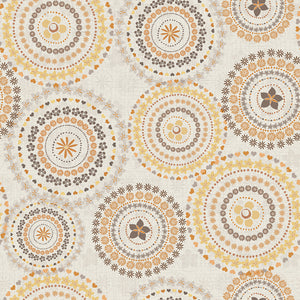 Song Bird Collection-Mandalas-Cream-Quilting Fabrics-66240102-01