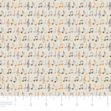 Song Bird Collection-Musical Notes-Cream-Quilting Fabrics-66240104-01