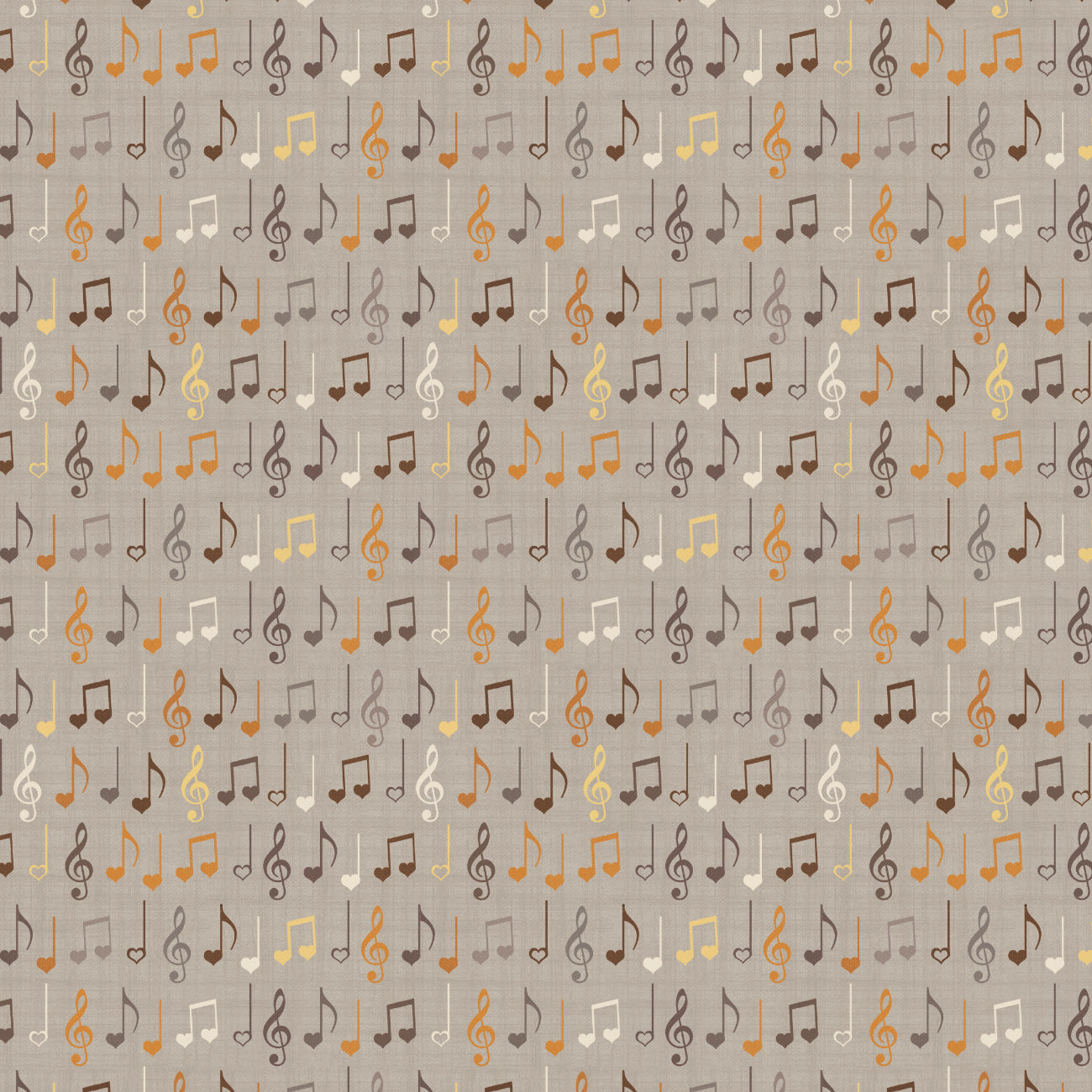 Song Bird Collection-Musical Notes-Taupe-Quilting Fabrics-66240104-02