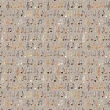 Song Bird Collection-Musical Notes-Taupe-Quilting Fabrics-66240104-02