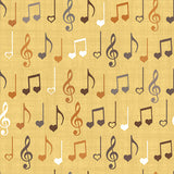 Song Bird Collection-Musical Notes-Yellow-Quilting Fabrics-66240104-03