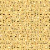 Song Bird Collection-Musical Notes-Yellow-Quilting Fabrics-66240104-03