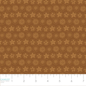 Song Bird Collection-Floral Coins-Light Brown-Quilting Fabrics-66240105-01