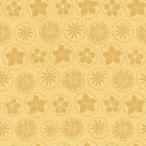 Song Bird Collection-Floral Coins-Yellow-Quilting Fabrics-66240105-03