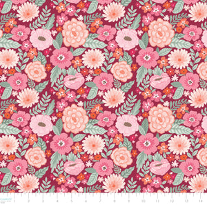 Blooming Hearts Collection-Forever Blooms-Burgundy-66240201-02
