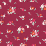 Blooming Hearts Collection-Fluttering Florals-Burgundy-66240203-02