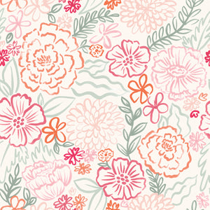 Blooming Hearts Collection-Soft Sketch Blooms-Cream-66240205-01