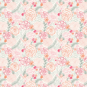 Blooming Hearts Collection-Soft Sketch Blooms-Cream-66240205-01