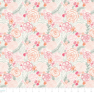 Blooming Hearts Collection-Soft Sketch Blooms-Cream-66240205-01