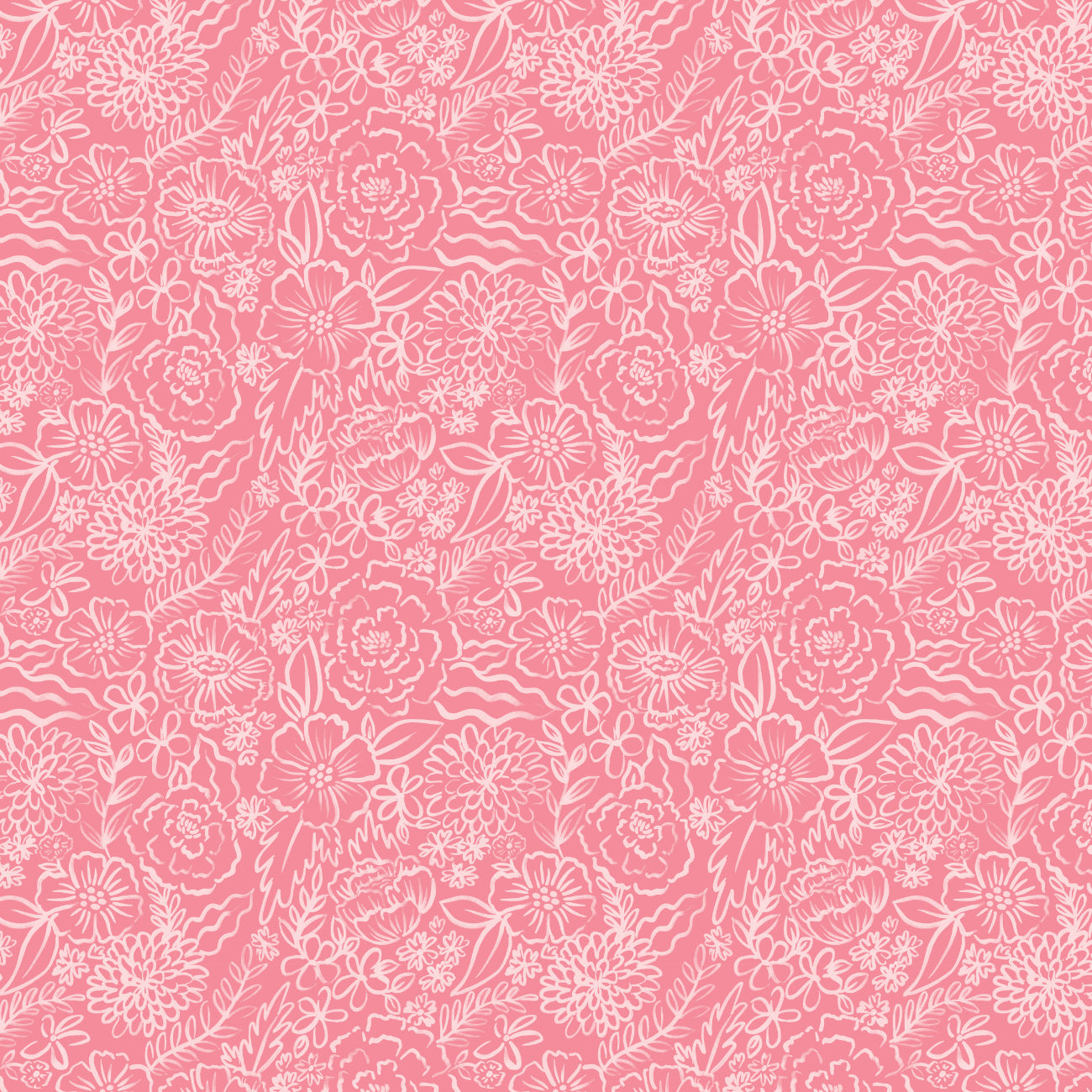 Blooming Hearts Collection-Soft Sketch Blooms-Pink-66240205-02