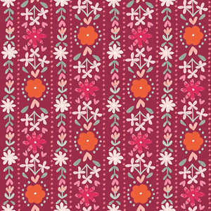Blooming Hearts Collection-Sweetheart Stripes-Burgundy-66240207-02