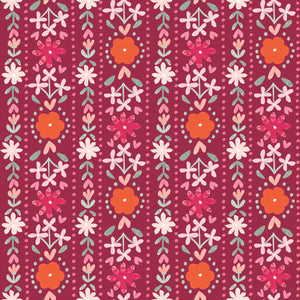 Blooming Hearts Collection-Sweetheart Stripes-Burgundy-66240207-02