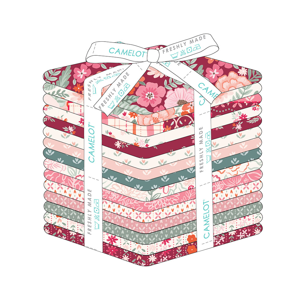 Blooming Hearts Collection Fat Quarter Bundle (15 pieces)-Multi-66240207FQB