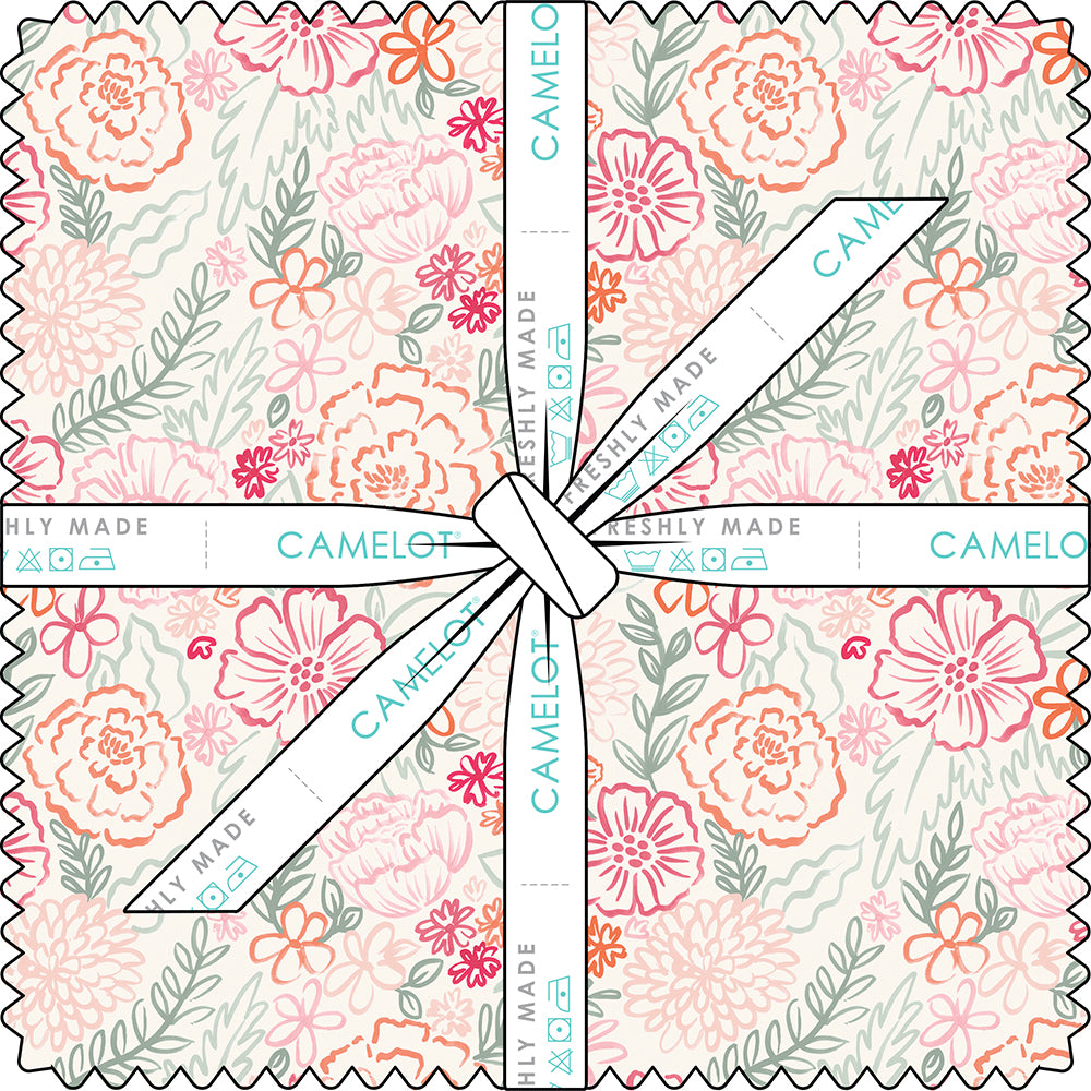 Blooming Hearts Collection 10" Squares (42 pieces)-Multi-66240207SQU
