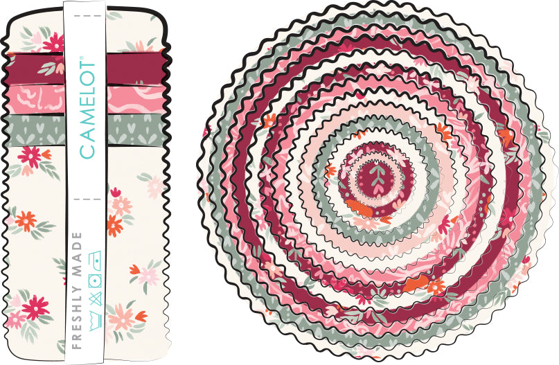 Blooming Hearts Collection 2 1/2" Strips (40 pieces)-Multi-66240207STR