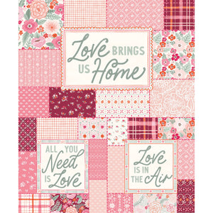 Blooming Hearts Collection-Patchwork Panel-Multi-66240209P-01