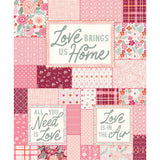 Blooming Hearts Collection-Patchwork Panel-Multi-66240209P-01