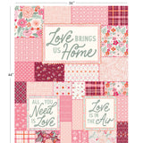 Blooming Hearts Collection-Patchwork Panel-Multi-66240209P-01