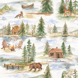 Living on Lake Time Collection-Lake Scenery-Multi-100% Cotton-66250101-01