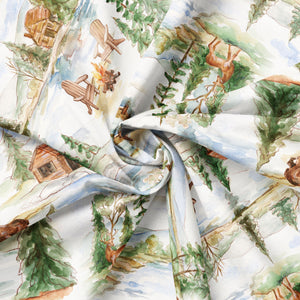 Living on Lake Time Collection-Lake Scenery-Multi-100% Cotton-66250101-01