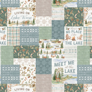Living on Lake Time Collection-Retreat Patchwork-Multi-100% Cotton-66250102-01