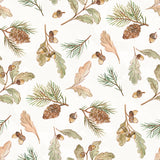 Living on Lake Time Collection-Forest Foliage-Off-White-100% Cotton-66250103-01