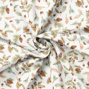 Living on Lake Time Collection-Forest Foliage-Off-White-100% Cotton-66250103-01