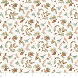 Living on Lake Time Collection-Forest Foliage-Off-White-100% Cotton-66250103-01