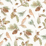Living on Lake Time Collection-Forest Foliage-Off-White-100% Cotton-66250103-01