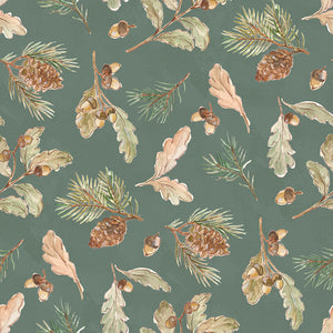 Living on Lake Time Collection-Forest Foliage-Dark Green-100% Cotton-66250103-02