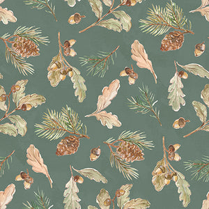 Living on Lake Time Collection-Forest Foliage-Dark Green-100% Cotton-66250103-02