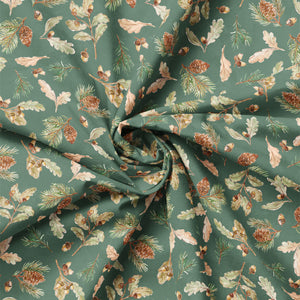 Living on Lake Time Collection-Forest Foliage-Dark Green-100% Cotton-66250103-02