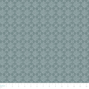 Living on Lake Time Collection-Rustic Tiles-Denim-100% Cotton-66250105-02