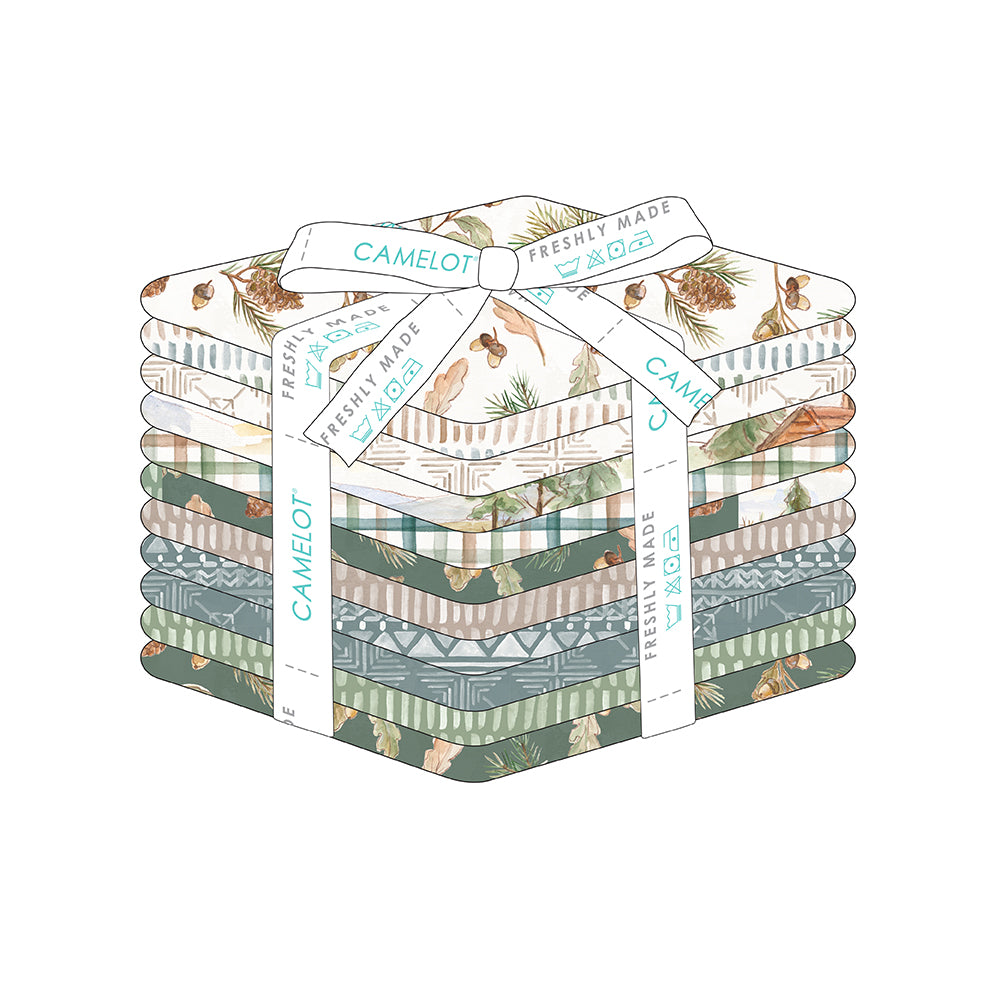 Living on Lake Time Collection Fat Quarter Bundle (11 pieces)-Multi-100% Cotton-66250107FQB