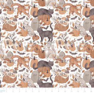 Pumpkins and Paws Collection-Pumpkins and Paws-White-100% Cotton-66250201-01